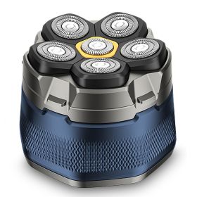 Cordless Electric Head Shaver For Men 6D Magnetic Floating Head IPX6 Waterproof Wet Dry Shaving Electric Razor Type-C Rechargeable Trimmer With L