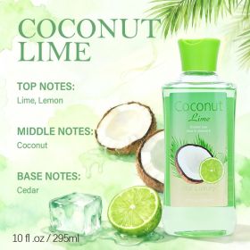 12 Scents,10 Oz. Unisex Shower Gel,body Wash. Large Size, Gently Cleanses And Moisturizes, Enriched With Aloe Vera And Vitamin E. Floral, Fruity, (Option: Coconut Lime)